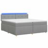 vidaXL Boxspring krevet s madracem Svjetlosiva 200 x 200 cm Tkanina