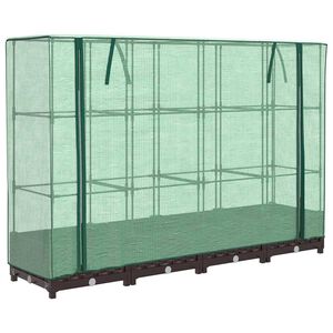 vidaXL Povi&scaron;ena gredica s pokrovom za staklenik 160 x 40 x 123 cm