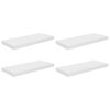 vidaXL Plutajuće zidne police 4 kom sjajne bijele 60x23,5x3,8 cm MDF