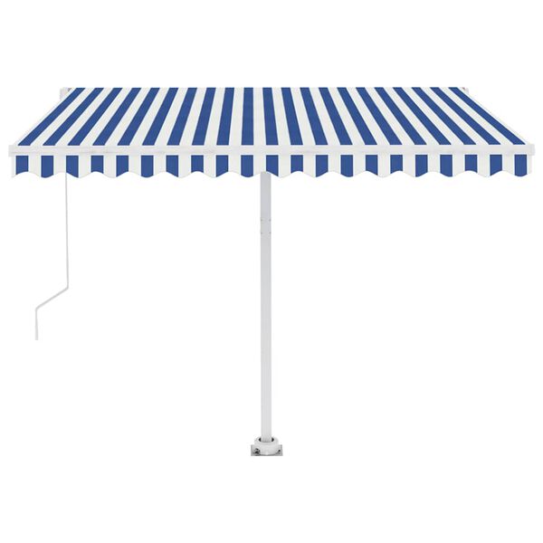 vidaXL Samostojeća automatska tenda 300 x 250 cm plavo-bijela