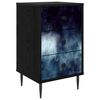 vidaXL Noćni ormar RAALTE Crni hrast 36 x 33 x 61 cm Konstruirano drvo