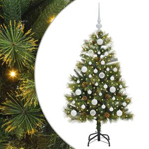 vidaXL Umjetno Drvo za Božić s &Scaron;i&scaron;arkama Zelena 120 cm