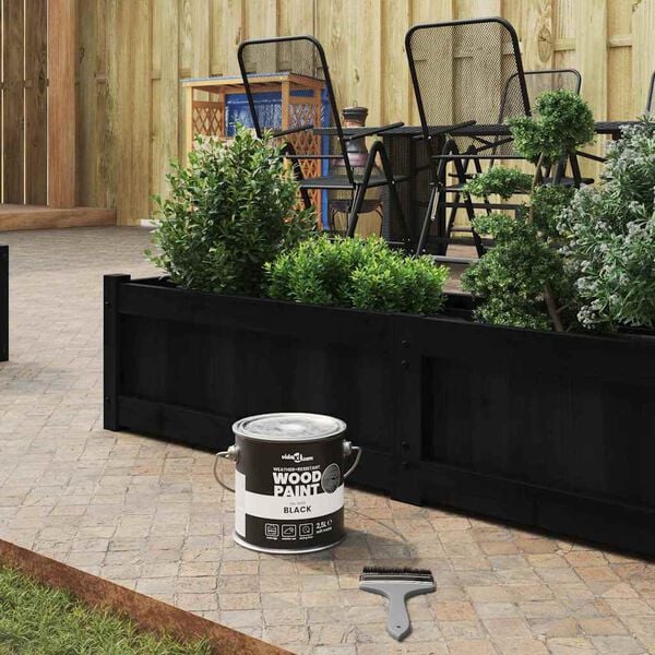 vidaXL Boja za drvo Crna 16,5 x 16,5 x 16 cm Zidni otisak