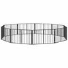vidaXL Vrata za pse 10 pcs Crna 100 x 60 cm Cinkani čelik