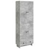 vidaXL Set ormara 2 pcs Betonska siva 66 x 34,5 x 95 cm