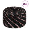 vidaXL Brodski konop crni 20 mm 25 m od polipropilena