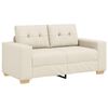 vidaXL Sofa 3 pcs Bež 221 x 80 x 80 cm Platnasta tkanina