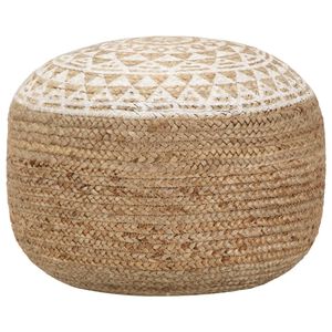 vidaXL Ručno rađeni tabure od jute 45 x 30 cm bijeli