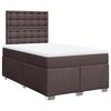 vidaXL Krevet box spring s madracem tamnosmeđi 120 x 190 cm od tkanine