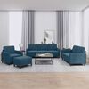 vidaXL 4-dijelna sofa garnitura plavi bar&scaron;un