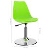 vidaXL Okretne blagovaonske stolice od umjetne kože 2 kom zelene