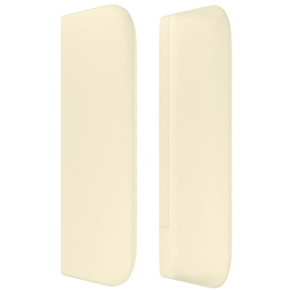 vidaXL Uzglavlje s u&scaron;ima krem 183x16x78/88 cm od od umjetne kože