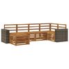 vidaXL Set vanjskih sofa 6 kom. Prirodna Poliester