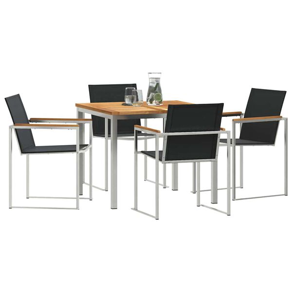 vidaXL Setzablagovanjeuvrtu 5 pcs Čvrsto drvo tikovine