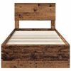 vidaXL Krevetna konstrukcija Staro drvo 90 x 200 cm Konstruirano drvo