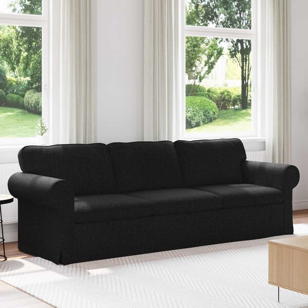 vidaXL Sofa 210cm Crna Metal