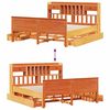vidaXL Krevet s regalom za knjige bez madraca 200x200 cm od borovine