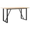 vidaXL Blagovaonski stol O-oblika 160x80x75,5 cm od borovine i čelik