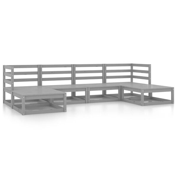 vidaXL 6-dijelna vrtna garnitura od masivne borovine