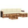vidaXL Set vanjskih sofa 6 kom. Prirodna i krem