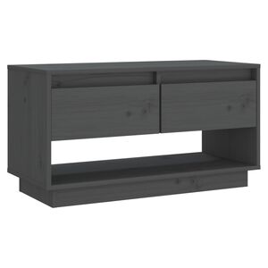 vidaXL TV ormarić sivi 74 x 34 x 40 cm od masivne borovine