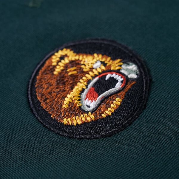 Dječja topla majica zelena boja mahovine 104