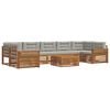 vidaXL Set vanjskih sofa s jastukom 8 pcs Prirodna i svijetlo siva