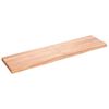 vidaXL Kupaonska radna ploča svjetlosmeđa 120x30x(2-4) cm masivno drvo