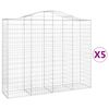vidaXL Lučne gabionske ko&scaron;are 5 kom 200x50x160/180cm pocinčano željezo