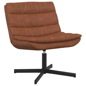 vidaXL Stolica na kotačiće Smeđa 63 x 75 x 76 cm Antikni PU