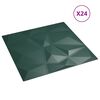 vidaXL Zidne panele 24 pcs Zelena 50 x 50 cm XPS pjena