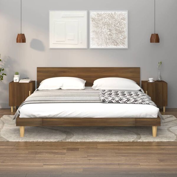 vidaXL Noćni ormarići 2 kom boja smeđeg hrasta konstruirano drvo