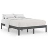 vidaXL Okvir za krevet od masivne borovine sivi 200 x 200 cm