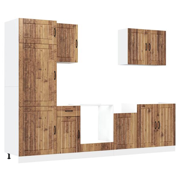 vidaXL 7-dijelni set kuhinjskih ormarića Lucca konstruiranog drva