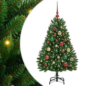 vidaXL Umjetno božićno drvce 120 cm 150 LED lampica Topla bijela