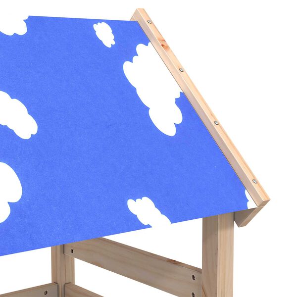 vidaXL Igraći Toranj Smeđa 110,5 x 52,5 x 215cm Čvrsto borovo drvo