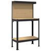 vidaXL Radna klupa Crna 81 x 41 x 145 cm Projektirano drvo i metal