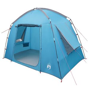 vidaXL Kabinski &scaron;ator s krovom Plava 210 x 210 x 138 cm Poliester