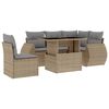 vidaXL 6-dijelni set vrtnih sofa s jastucima bež od poliratana