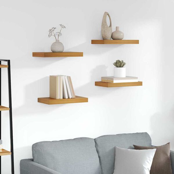 vidaXL Polica na zidu 4 pcs Smeđa 40 x 23,5 x 4 cm Konstruirano drvo