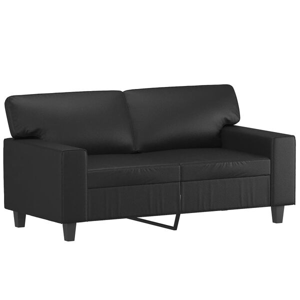 vidaXL 2-dijelni set sofa crni od umjetne kože