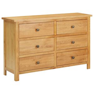 vidaXL Komoda s ladicama 105 x 33,5 x 73 cm od masivne hrastovine