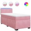 vidaXL Box spring krevet s madracem ružičasti 80 x 200 cm bar&scaron;unasti