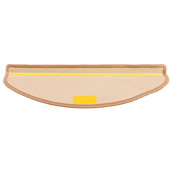 vidaXL Samoljepljivi otirači za stepenice 15 kom bež 65 x 21 x 4 cm