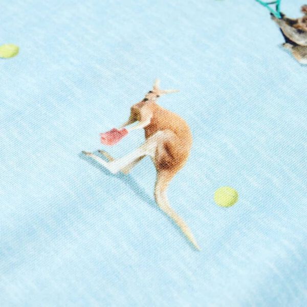 Dječja majica svjetloplava prošarana 92