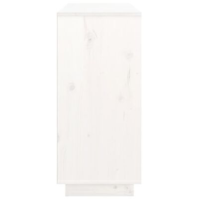 vidaXL Komoda bijela 111 x 34 x 75 cm od masivne borovine