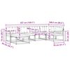 vidaXL Set vanjskih sofa s jastukom 6 pcs Prirodna i svijetlo siva