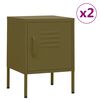 vidaXL Noćni ormarići 2 kom maslinastozeleni 35 x 35 x 51 cm čelični