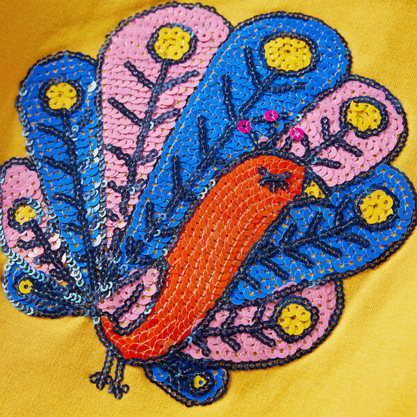 Dječja majica tamna oker boja 104