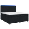 vidaXL Boxspring krevet s madracem Crna 180 x 200 cm Tkanina